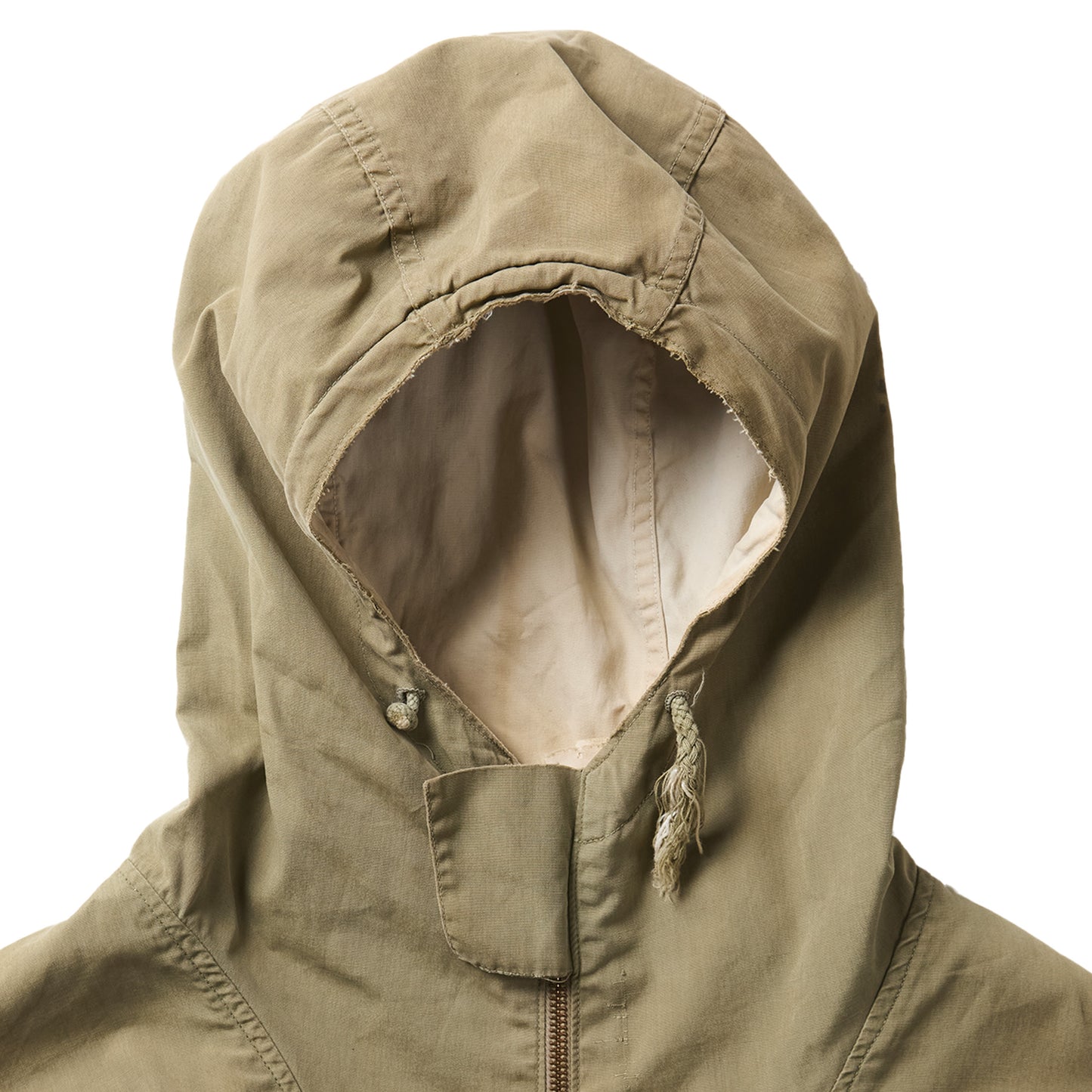 DISTRESSED PULLOVER PARKA