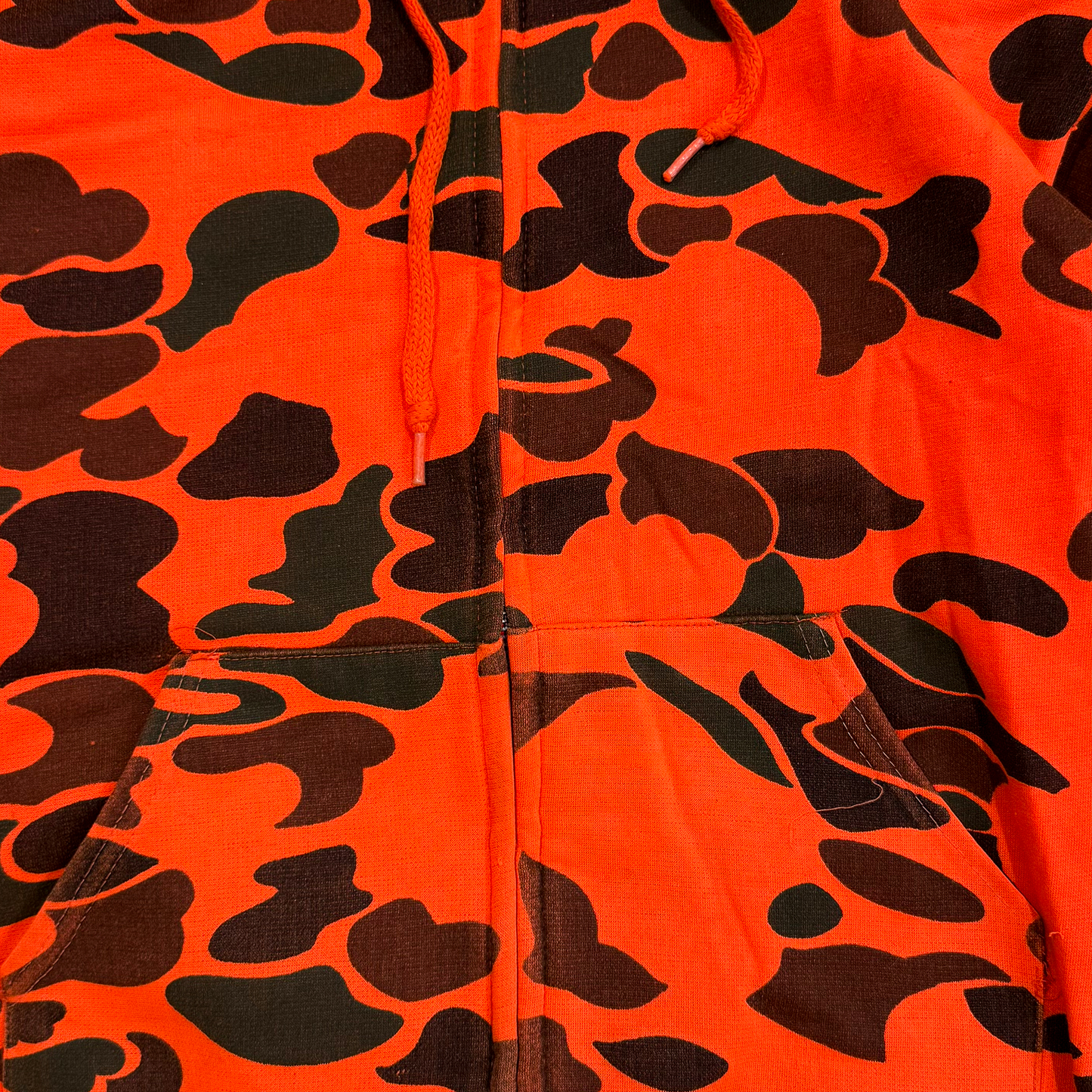 ORANGE CAMO ZIP HOODIE
