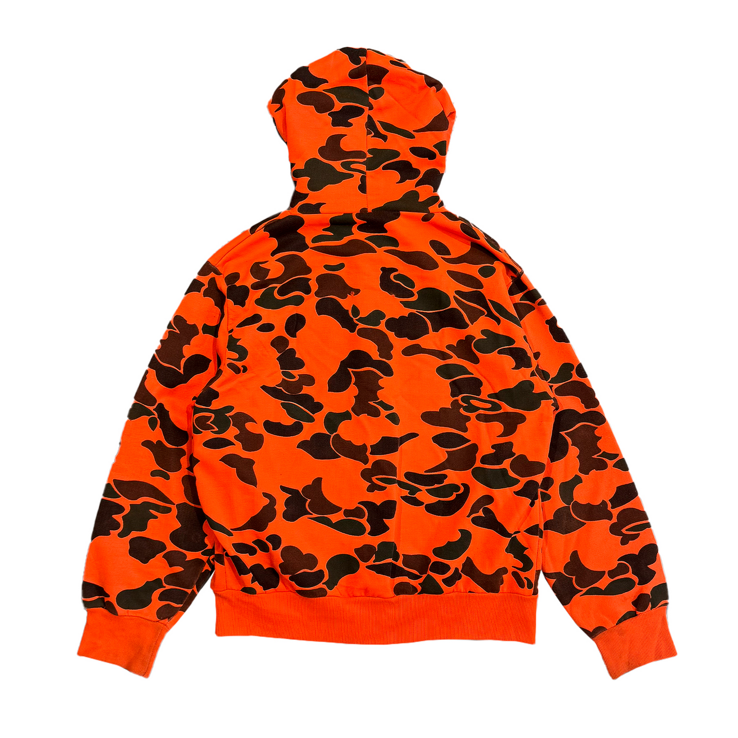 ORANGE CAMO ZIP HOODIE